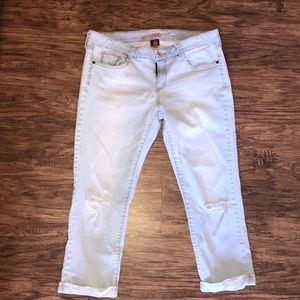 Light wash denim Capris